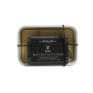 Hand-Finished Moisturising Soap & Soap Tray – Men’s Baytree Spice Soap �&hellip;