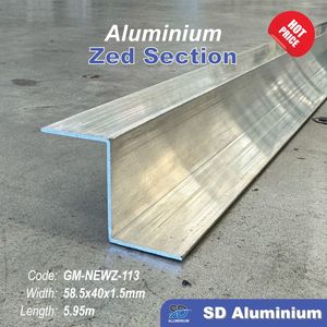 U Channel: 25 x 25 x 3mm U Channel 5.95M - SD ALUMINIUM
