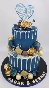 Products: Blue & Gold Choch Drip SD Cakes