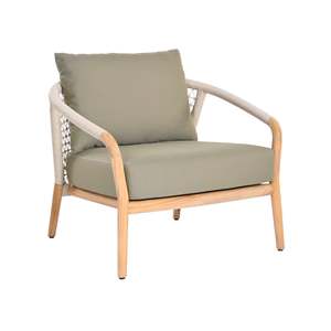 Catalina Outdoor Teak and Rope Lounge Chair