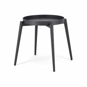 Dining: Moon Outdoor Side Table with Removable Tray
