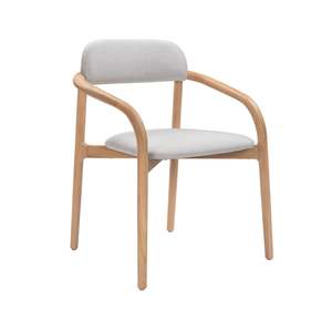 Marco Teak Outdoor Dining Armchair – Fossil (Stone Cream)