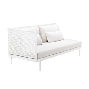 Outdoor Sofas: Escape Modular Right Arm 2-Seat Sofa (Stonewhite)