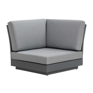 Crete Aluminium Outdoor Sectional Corner (Charcoal)