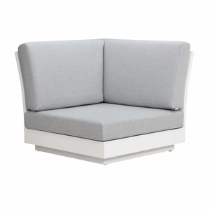 Crete Aluminium Outdoor Sectional Corner (White)