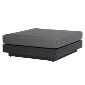 Crete Aluminium Outdoor Ottoman (Charcoal)