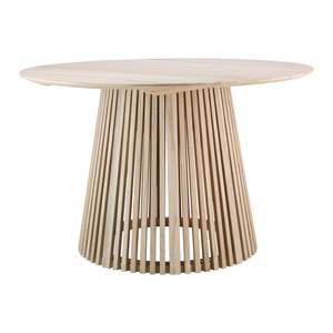 Outdoor Dining Tables: Federico Aged Teak Round Dining Table