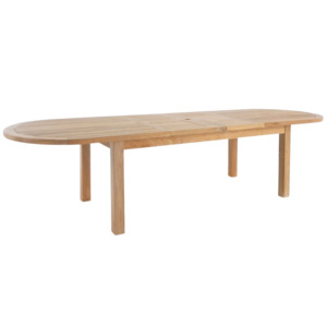 Capri Oval Teak Double Extension Table