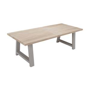 Outdoor Dining Tables: Santa Fe Teak and Aluminium Dining Table