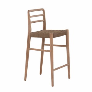 Outdoor Bar Stools: Jack Teak and Wicker Counter Height Bar Stool