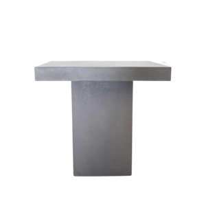 Outdoor Bar Tables: Raw Concrete Counter Height Table