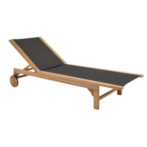 Tango Teak and Mesh Sun Lounger