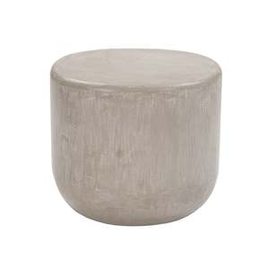 Outdoor Side Accent Tables: Curve Outdoor Concrete Block Side Table