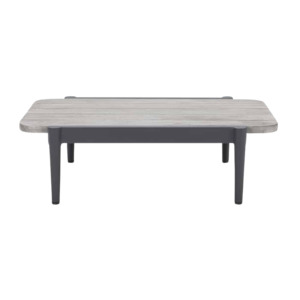 Escape Aluminium and Teak Side Table (Graphite)