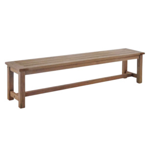 Outdoor Benches: Rustic 4 Legged Reclaimed Teak Garden Bench