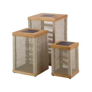 Home Decor 2: Teak Lantern with Rope Weave (White)