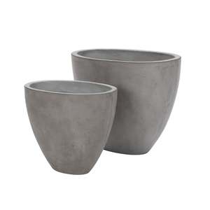 Outdoor Planters Pots: Brooklyn Oval Concrete Planter