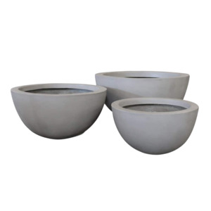Lindon Raw Concrete Round Planter