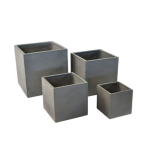 Outdoor Planters Pots: Raw Concrete Planters (Square)