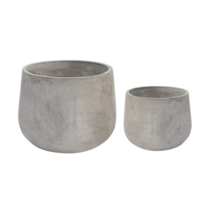 Brooklyn Round Concrete Planter (Grey)