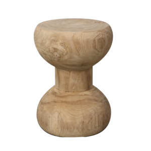 Outdoor Stools: Bee Bee Teak Hourglass Stool
