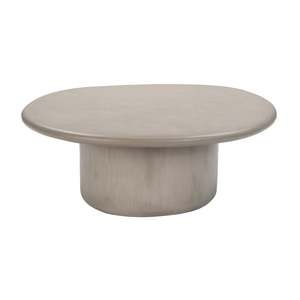 Curve Outdoor Concrete Oval Coffee Table