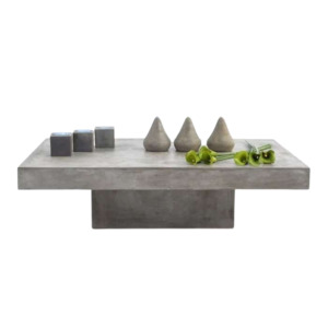 By Outdoor Concrete Furniture Material: Blok Concrete Rectangle Coffee Table (Grey)