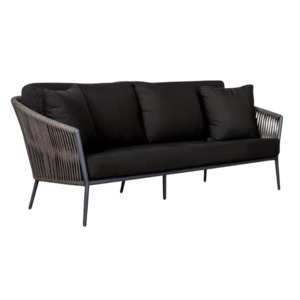 Washington Rope Sofa (Agora Black Cushions)