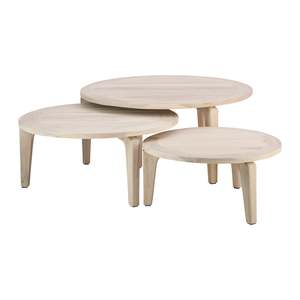 Outdoor Coffee Tables: Matteo Aged Teak Round Coffee Table