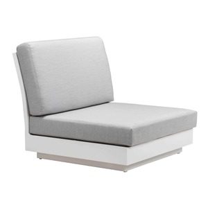 Crete Aluminium Collection White: Crete Aluminium Outdoor Sectional Centre (White)