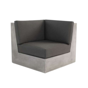 Box Concrete Modular Collection: Box Concrete Corner Chair