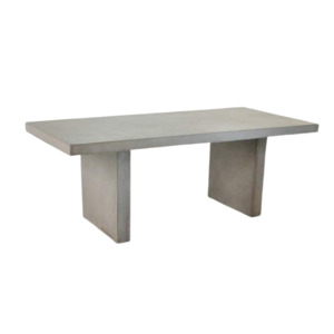 Concrete Dining Tables: Raw Concrete Rectangle Dining Table