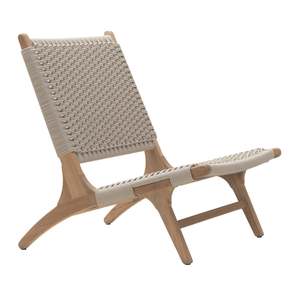 Dining: Tokio Teak Lounge Chair (Beige)