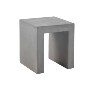 Outdoor Stools: Raw Square Concrete Stool