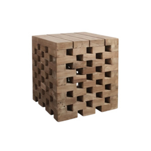 Crossword Reclaimed Teak Side Table