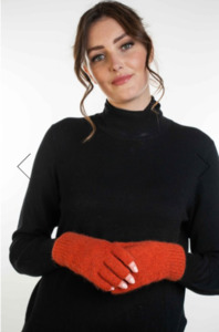 Possum Merino Fingerless Gloves Koru