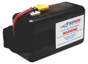 Seahorse Black Lithium Battery and Charger - Seahorse Kontikis