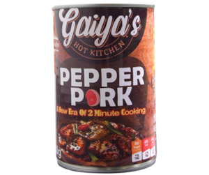 Products: Gaiya’s Hot Kitchen Canned Pepper Pork 350g