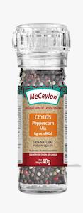 MeCeylon Pepper Mix Whole Glass Grinder Bottle 40g