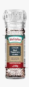 MeCeylon Black Pepper Whole Glass Grinder Bottle 50g