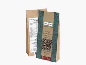 Spices: MeCeylon Black Pepper Cracked in Stand-up Pouch 50g
