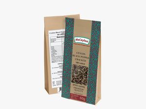Spices: MeCeylon Black Pepper Cracked in Stand-up Pouch 50g