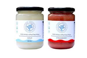 Sea Moss Gels: Sea Moss Gel – Gold + Strawberry (Bundle)