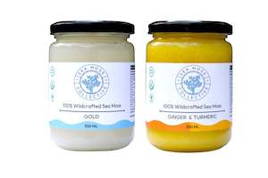 Sea Moss Gel – Gold + Ginger & Turmeric (Bundle)