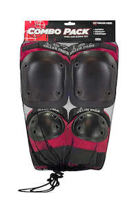 187 Killer Pads Knee and Elbow Combo Pack Red