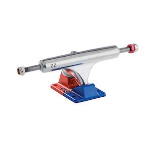 Skateboard Trucks: Ace Trucks AF1 Raw/Blue Orange Annodized