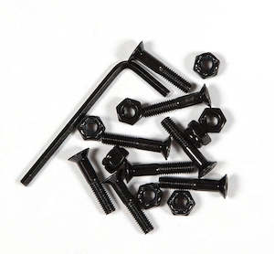 Trinity Skateboard Bolts 1" Black Pack of 8