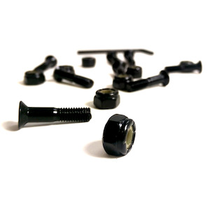 Skateboard Parts: Trinity Skateboard Bolts 1.5" Black Pack of 8