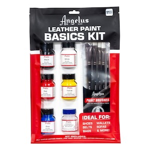 Leather Paints Dyes: Angelus Acrylic Leather Paint Basics Kit