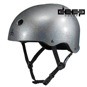 Protective Gear: Triple 8 Deep Cover Helmet Silver Glitter